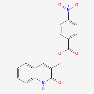 molecular formula C17H12N2O5 B7707099 (2-hydroxyquinolin-3-yl)methyl 4-nitrobenzoate CAS No. 674816-75-2