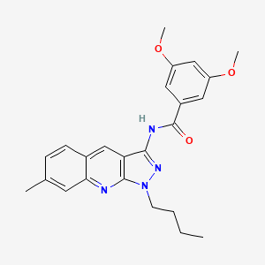 N-(1-butyl-7-methyl-1H-pyrazolo[3,4-b]quinolin-3-yl)-3,5-dimethoxybenzamide