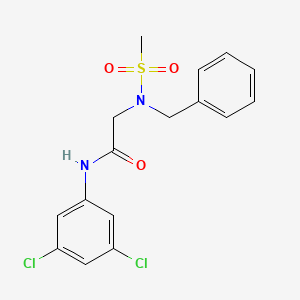 molecular formula C16H16Cl2N2O3S B7707133 2-(N-benzylmethylsulfonamido)-N-(3,5-dichlorophenyl)acetamide 