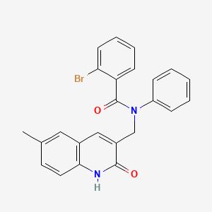 2-bromo-N-((2-hydroxy-6-methylquinolin-3-yl)methyl)-N-phenylbenzamide