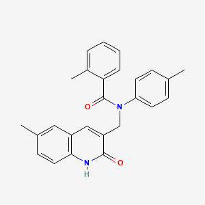 N-((2-hydroxy-6-methylquinolin-3-yl)methyl)-2-methyl-N-(p-tolyl)benzamide