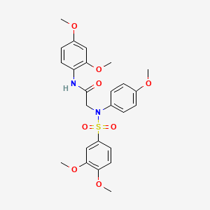 N-(2,4-dimethoxyphenyl)-2-(N-(3,4-dimethoxyphenyl)sulfonyl-4-methoxyanilino)acetamide