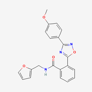 N-(furan-2-ylmethyl)-2-[3-(4-methoxyphenyl)-1,2,4-oxadiazol-5-yl]benzamide