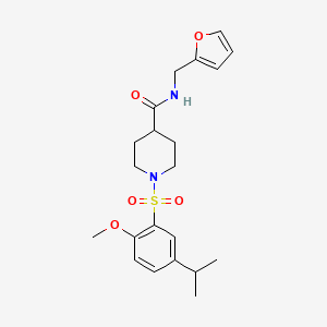 N-(furan-2-ylmethyl)-1-((5-isopropyl-2-methoxyphenyl)sulfonyl)piperidine-4-carboxamide