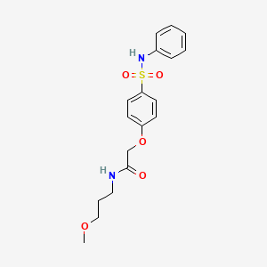 N-(3-methoxypropyl)-2-(4-(N-phenylsulfamoyl)phenoxy)acetamide