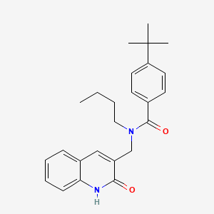 4-(tert-butyl)-N-butyl-N-((2-hydroxyquinolin-3-yl)methyl)benzamide