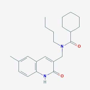 N-butyl-N-((2-hydroxy-6-methylquinolin-3-yl)methyl)cyclohexanecarboxamide