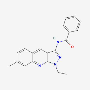 N-(1-ethyl-7-methyl-1H-pyrazolo[3,4-b]quinolin-3-yl)benzamide