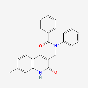 N-((2-hydroxy-7-methylquinolin-3-yl)methyl)-N-phenylbenzamide