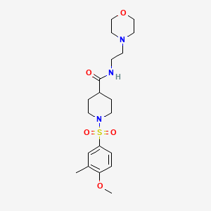 1-(4-methoxy-3-methylbenzenesulfonyl)-N-[(2-methoxyphenyl)methyl]piperidine-4-carboxamide