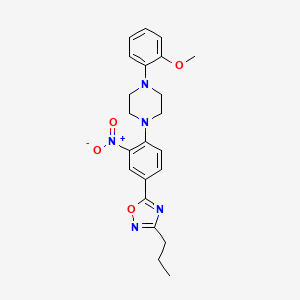 5-(4-(4-(2-methoxyphenyl)piperazin-1-yl)-3-nitrophenyl)-3-propyl-1,2,4-oxadiazole