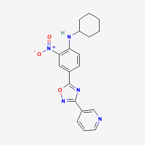 N-cyclohexyl-2-nitro-4-(3-(pyridin-3-yl)-1,2,4-oxadiazol-5-yl)aniline