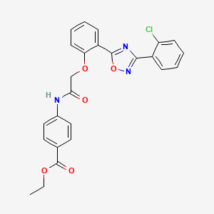 Ethyl 4-(2-{2-[3-(2-chlorophenyl)-1,2,4-oxadiazol-5-YL]phenoxy}acetamido)benzoate