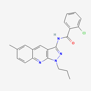 2-chloro-N-(6-methyl-1-propyl-1H-pyrazolo[3,4-b]quinolin-3-yl)benzamide