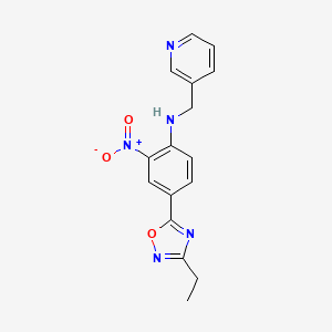 4-(3-Ethyl-1,2,4-oxadiazol-5-YL)-2-nitro-N-[(pyridin-3-YL)methyl]aniline