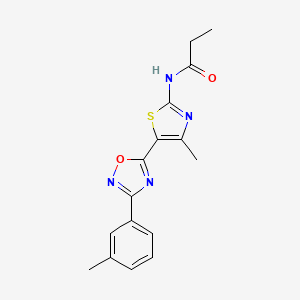 N-{4-methyl-5-[3-(3-methylphenyl)-1,2,4-oxadiazol-5-yl]-1,3-thiazol-2-yl}propanamide