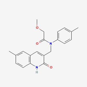 N-((2-hydroxy-6-methylquinolin-3-yl)methyl)-2-methoxy-N-(p-tolyl)acetamide