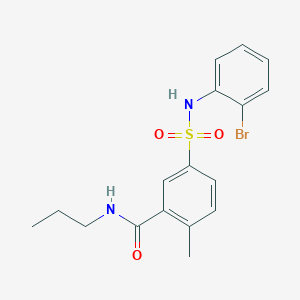 5-[(2-bromophenyl)sulfamoyl]-2-methyl-N-propylbenzamide