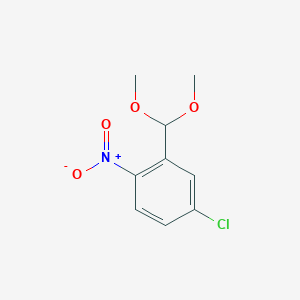 B077077 4-Chloro-2-(dimethoxymethyl)-1-nitrobenzene CAS No. 13796-06-0