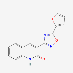 molecular formula C15H9N3O3 B7708020 3-(5-(furan-2-yl)-1,2,4-oxadiazol-3-yl)quinolin-2-ol 