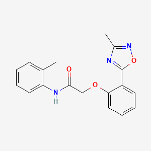 molecular formula C18H17N3O3 B7708052 2-[2-(3-methyl-1,2,4-oxadiazol-5-yl)phenoxy]-N-(2-methylphenyl)acetamide 