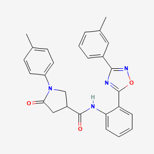 1-(4-methylphenyl)-N-{2-[3-(3-methylphenyl)-1,2,4-oxadiazol-5-yl]phenyl}-5-oxopyrrolidine-3-carboxamide