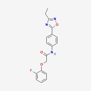 N-[4-(3-ethyl-1,2,4-oxadiazol-5-yl)phenyl]-2-(2-fluorophenoxy)acetamide