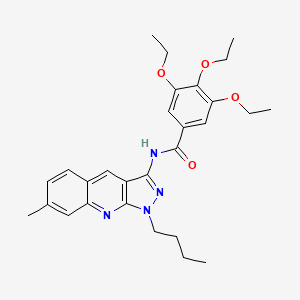 N-(1-butyl-7-methyl-1H-pyrazolo[3,4-b]quinolin-3-yl)-3,4,5-triethoxybenzamide