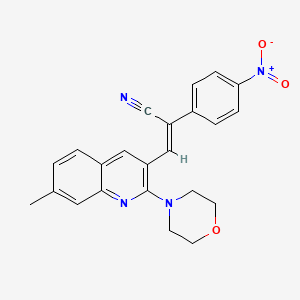 (Z)-3-(7-methyl-2-morpholinoquinolin-3-yl)-2-(4-nitrophenyl)acrylonitrile