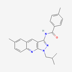 N-(1-isobutyl-6-methyl-1H-pyrazolo[3,4-b]quinolin-3-yl)-4-methylbenzamide