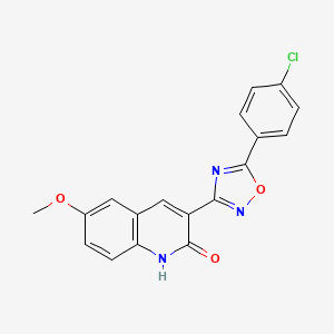 3-(5-(4-chlorophenyl)-1,2,4-oxadiazol-3-yl)-6-methoxyquinolin-2-ol