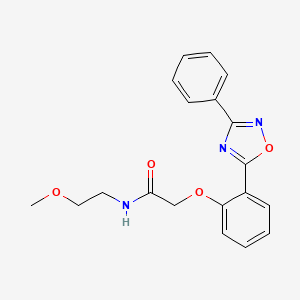 N-(2-methoxyethyl)-2-[2-(3-phenyl-1,2,4-oxadiazol-5-yl)phenoxy]acetamide