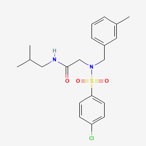 molecular formula C20H25ClN2O3S B7708161 2-(4-chloro-N-(3-methylbenzyl)phenylsulfonamido)-N-isobutylacetamide 