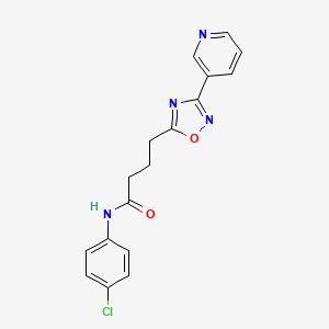 N-(4-chlorophenyl)-4-(3-(pyridin-3-yl)-1,2,4-oxadiazol-5-yl)butanamide