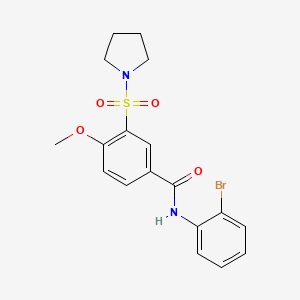 N-(2-bromophenyl)-4-methoxy-3-(pyrrolidin-1-ylsulfonyl)benzamide