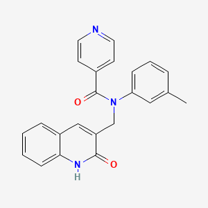 N-((2-hydroxyquinolin-3-yl)methyl)-N-(m-tolyl)isonicotinamide