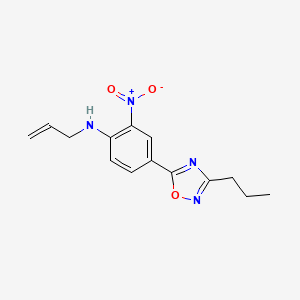 N-allyl-2-nitro-4-(3-propyl-1,2,4-oxadiazol-5-yl)aniline