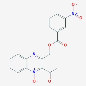 (3-Acetyl-4-oxidoquinoxalin-4-ium-2-yl)methyl 3-nitrobenzoate