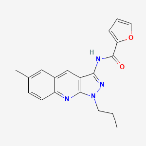 N-(6-methyl-1-propylpyrazolo[3,4-b]quinolin-3-yl)furan-2-carboxamide