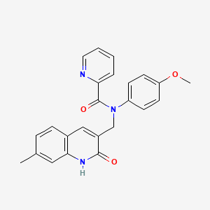 N-((2-hydroxy-7-methylquinolin-3-yl)methyl)-N-(4-methoxyphenyl)picolinamide