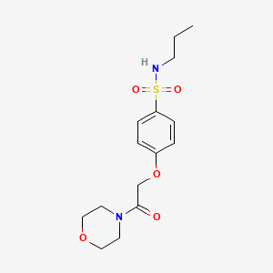 molecular formula C15H22N2O5S B7708258 4-(2-morpholino-2-oxoethoxy)-N-propylbenzenesulfonamide 