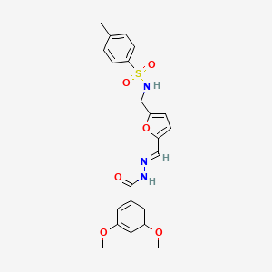 N-cyclohexyl-2-{4-[(Z)-{[(3,5-dimethoxyphenyl)formamido]imino}methyl]phenoxy}acetamide