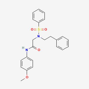 N-(4-methoxyphenyl)-N~2~-(2-phenylethyl)-N~2~-(phenylsulfonyl)glycinamide