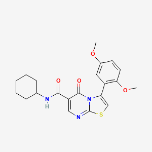 3-(2,5-dimethoxyphenyl)-N-[2-(4-methoxyphenyl)ethyl]-5-oxo-5H-[1,3]thiazolo[3,2-a]pyrimidine-6-carboxamide