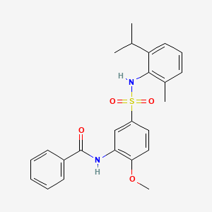 molecular formula C24H26N2O4S B7708343 N-(2-methoxy-5-{[2-methyl-6-(propan-2-yl)phenyl]sulfamoyl}phenyl)benzamide 