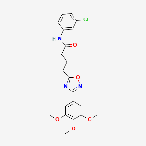 N-(3-chlorophenyl)-4-[3-(3,4,5-trimethoxyphenyl)-1,2,4-oxadiazol-5-yl]butanamide