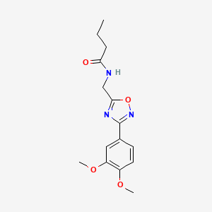 N-[[3-(3,4-dimethoxyphenyl)-1,2,4-oxadiazol-5-yl]methyl]butanamide