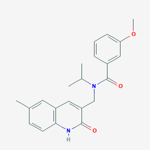 N-((2-hydroxy-6-methylquinolin-3-yl)methyl)-N-isopropyl-3-methoxybenzamide