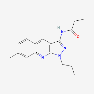 N-(7-methyl-1-propylpyrazolo[3,4-b]quinolin-3-yl)propanamide