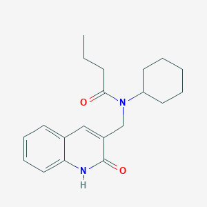 N-cyclohexyl-N-((2-hydroxyquinolin-3-yl)methyl)butyramide